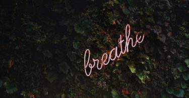 Breathe neon signage